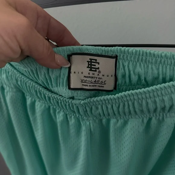 Eric Emanuel Tiffany blue white Mesh Athletic Shorts